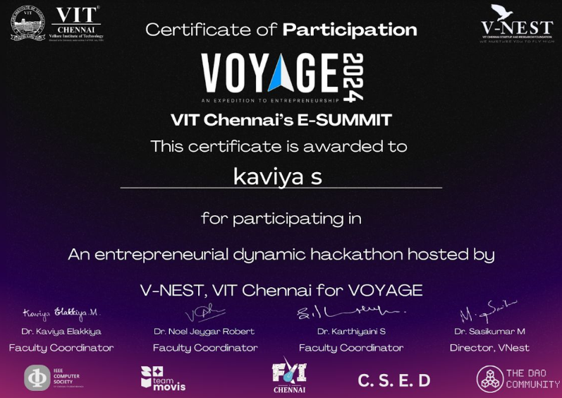 Entropy Hackathon (VIT)
